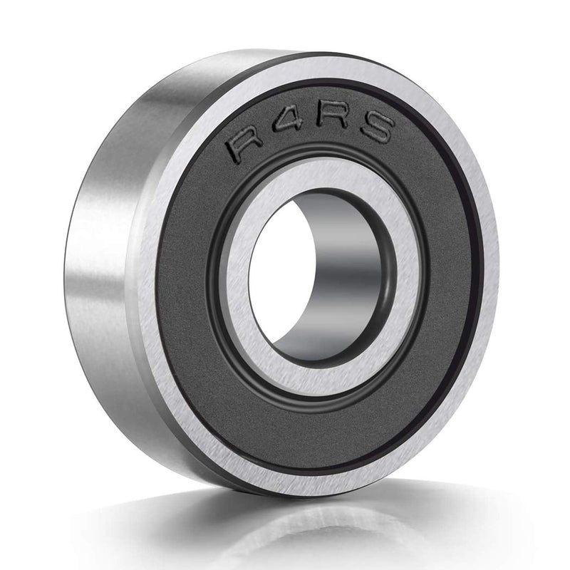 10 Pack R4-RS Ball Bearing, Premium Sealed Radial C3 EMQ, 1/4"x5/8"x10/19"-Chrome Steel