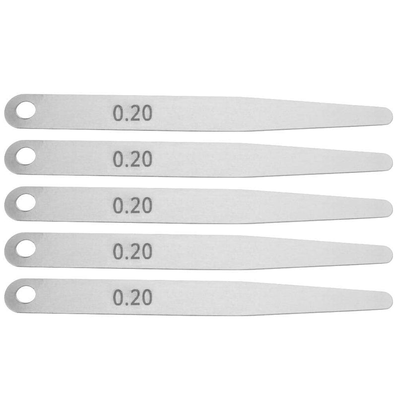 5pcs Feeler Gauge 0.2 Thickness Feeler Gauge Metric Filler Thickness Gage Measurement Tool(0.2)
