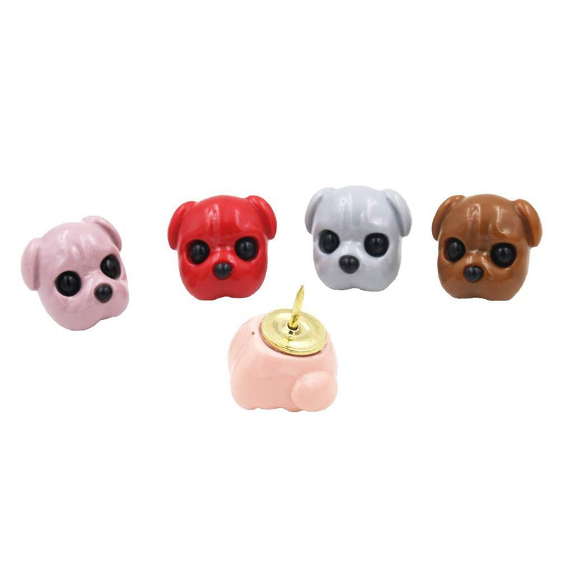 KOTU 12 Pack Decorative Thumbtacks Reative Iron-Dog Shape Pushpins Drawing Pins for Feature Wall, Whiteboard, Corkboard, Photo Wall