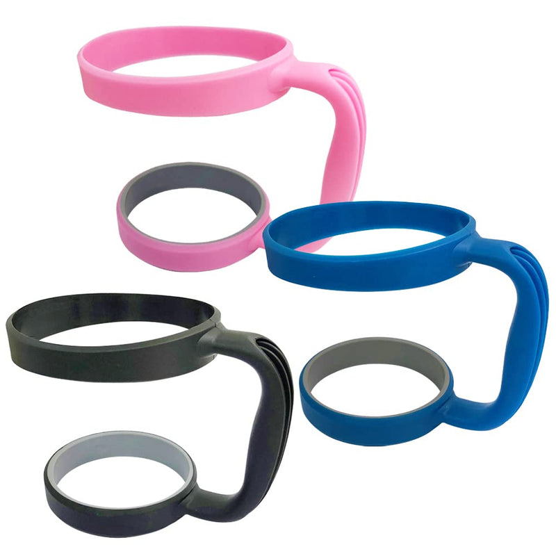 3 Pack 30oz Tumbler Handles, DanziX Mug Handle or Cup Holder Replacement- Black, Pink,Blue