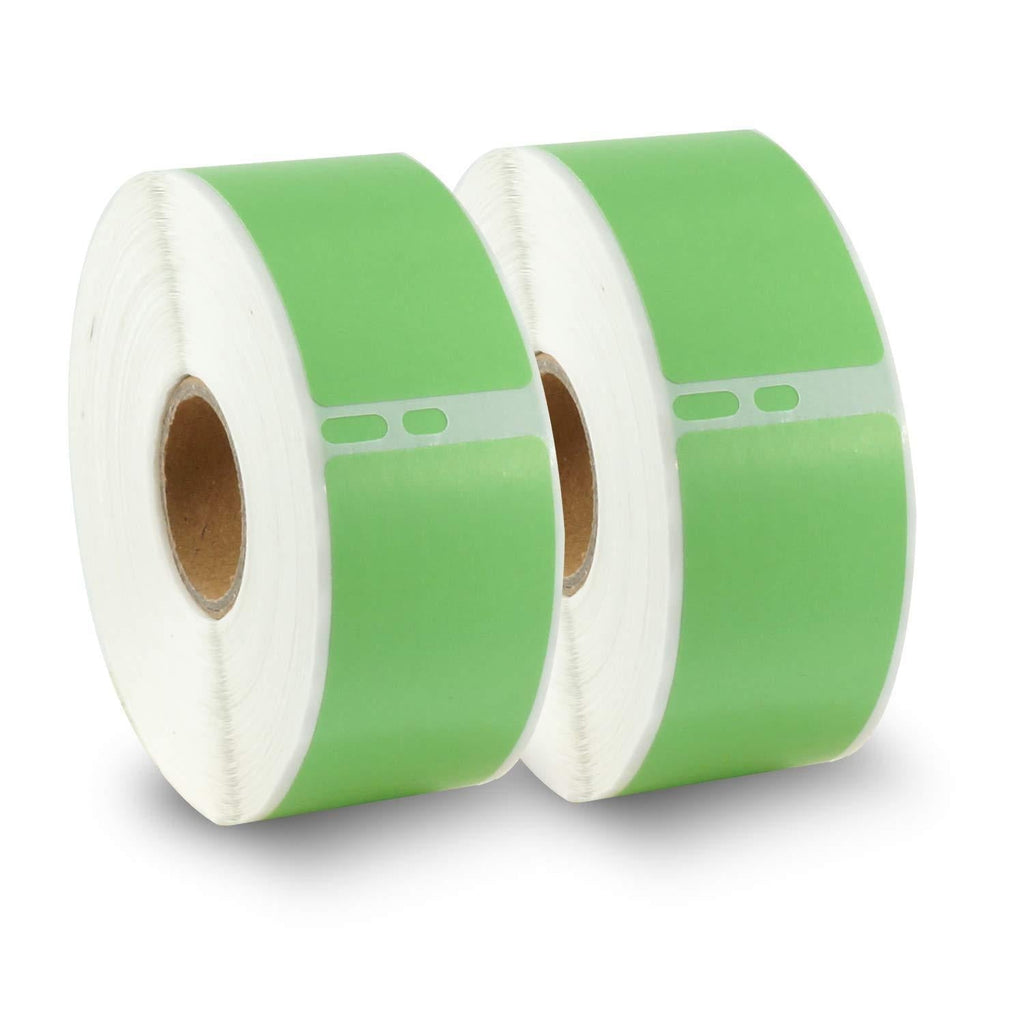 BETCKEY - Compatible DYMO 30252 (1-1/8" x 3-1/2") Address & Barcode Replacement Labels - Compatible with Rollo, DYMO Labelwriter 450, 4XL & Zebra Desktop Printers[2 Rolls/700 Labels, Green]