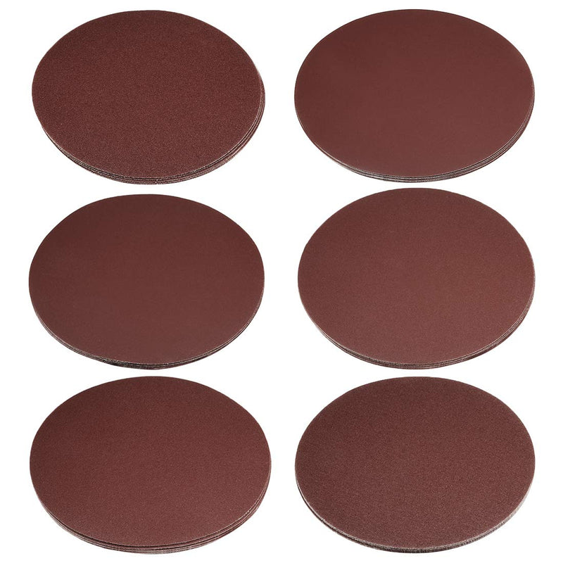 uxcell 8" Hook and Loop Sanding Discs 80/100/120/180/240/400 Grit Aluminum Oxide Sandpaper for Random Orbit Sander Dry Polishing 30pcs