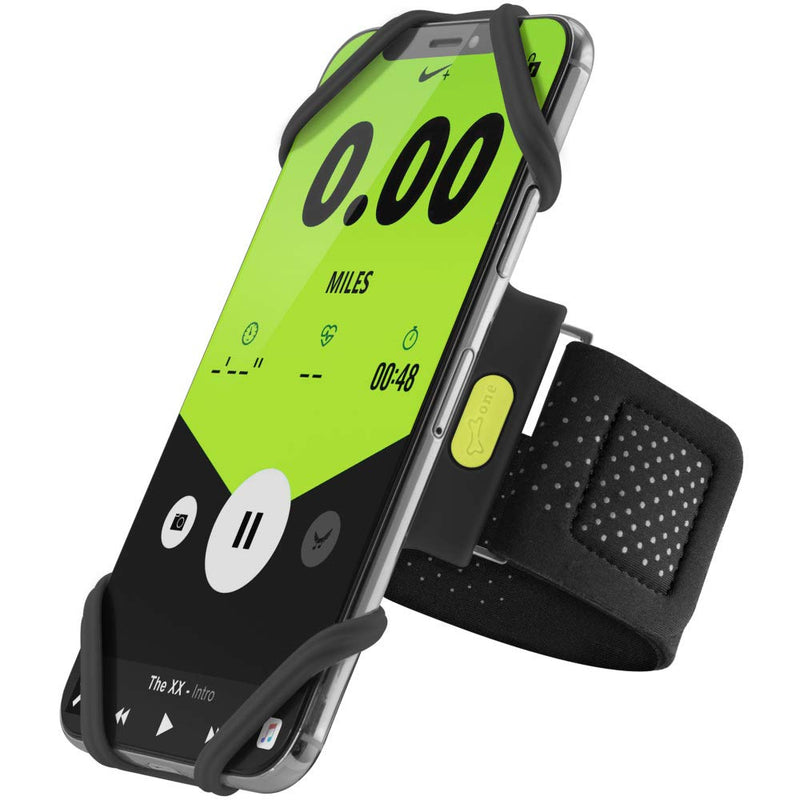 Bone Run Tie Running Armband Phone Holder, Cell Phone Arm Band for iPhone 13 12 11 Pro Max Mini XS XR X 8 7 6 Plus Samsung Galaxy S10 S9 S8 Smartphone (Combo Set/ Black/ 6.3-7.5"+ 7.9-9.8"+ 9.8-14") Combo Set (All 3 Sizes)