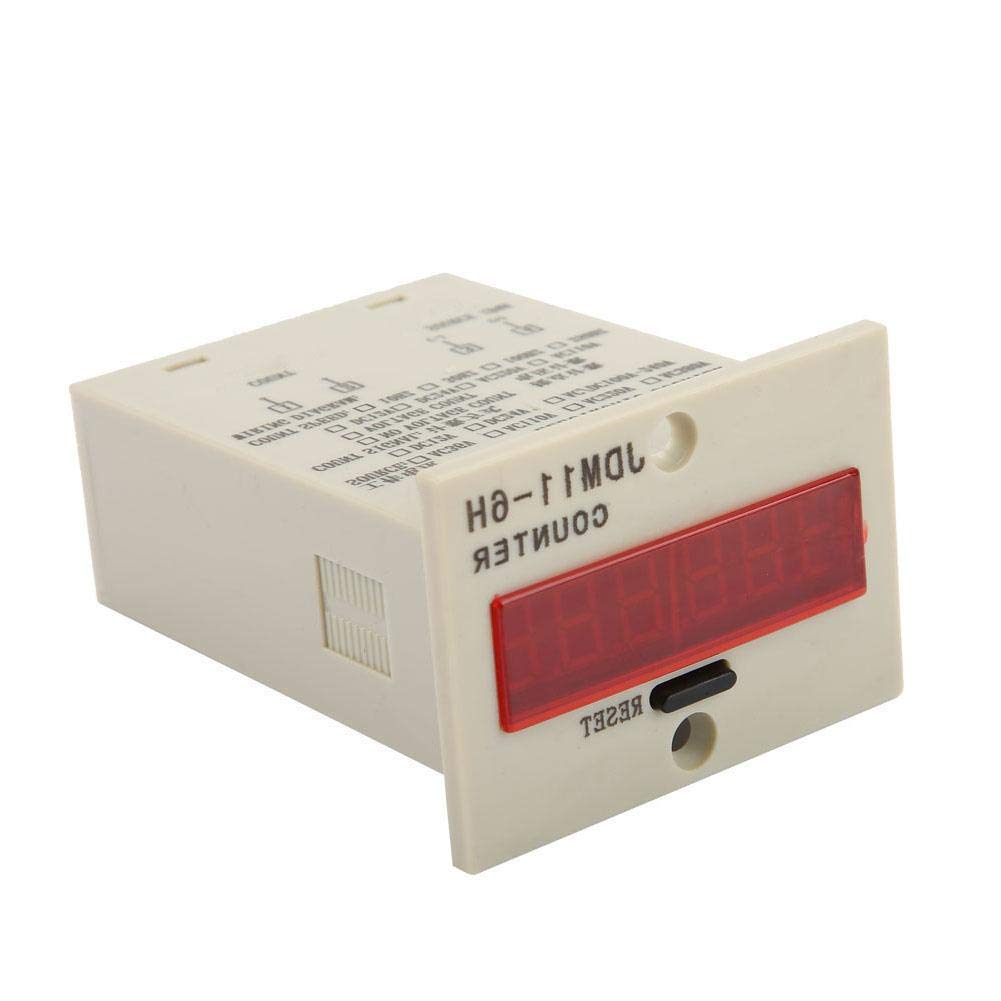 DIGITEN 0-999999 Digital LED Counter Electronic Counter Mini Customer Traffic Counter Electronic Totalizer (DC24V) (DC24V)