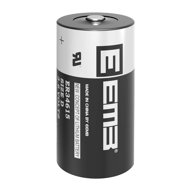 EEMB ER34615 Nonrechargeable 3.6V Lithium Battery Li-SOCL₂ D Size 19000 mAh High Capacity UL Certified Single-Use 3.6V Lithium Thionyl Chloride Battery DO NOT Charge Battery 1
