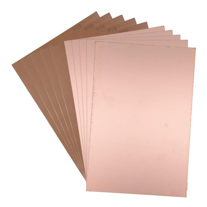 uxcell Single-Sided Copper Clad Laminate PCB Circuit Board, FR4 180x120mm 7.09x4.72 inch, 1.5mm Thickness DIY Prototyping PCB Board, Name Board, 10pcs
