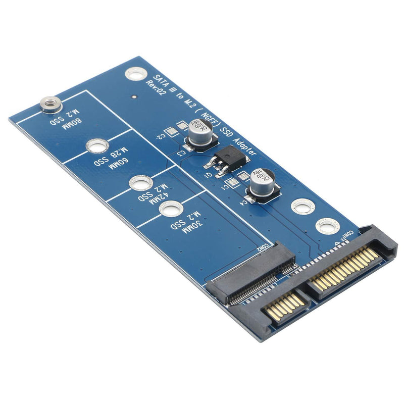 JIUWU M.2 (NGFF) SSD to AD905A SATA III 3 Adapter with 5 Pin Connector Hard Disk Drive Converter Card â€¦ Blue