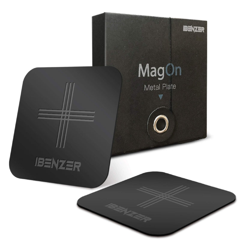Metal Plate for Magnetic Mount, iBenzer MagOn Car Magnet for All Magnetic Phone Car Mount Holder or Magnetic Cell Phone Holder,2 Pack,Black, CMH-MP03BK-A Black