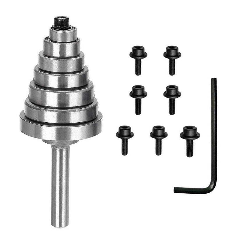 Eyech 7PC Metal Bearings Replacement Kit Deep Groove Ball Bearing Accessory Bit for Router Bit -Inner Dia. 3/16" & Overall Dia. 3/8", 1/2", 5/8", 3/4", 7/8", 1", 1-1/8"