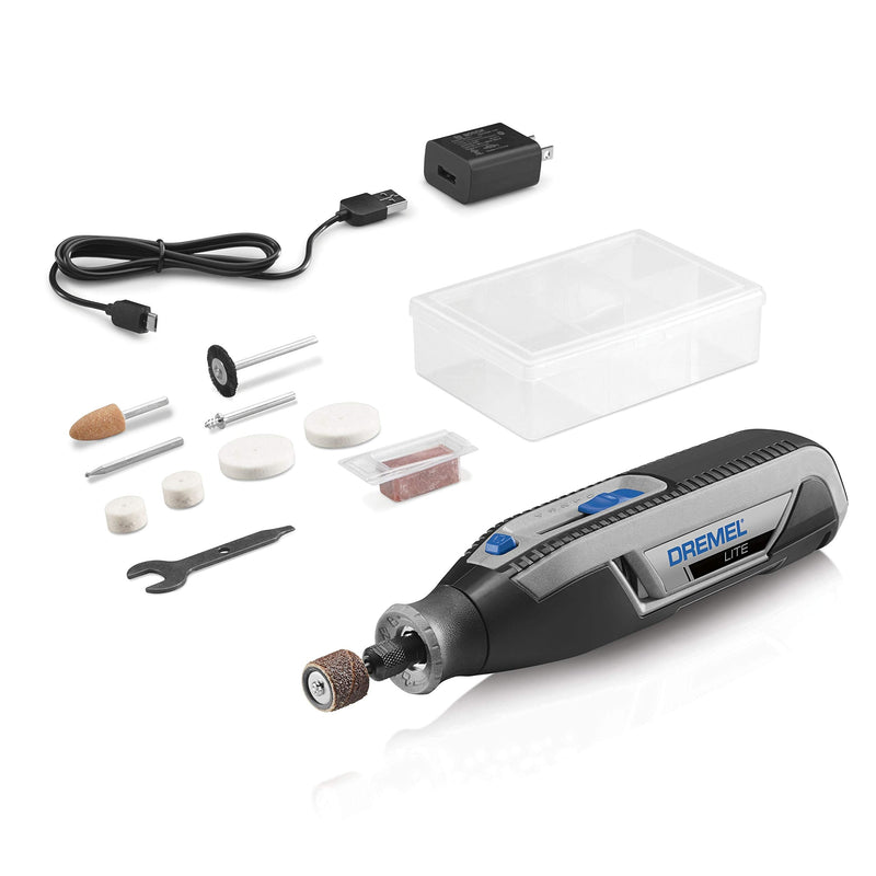 Dremel Lite 7760 N/10 4V Li-Ion Cordless Rotary Tool Variable Speed Multi-Purpose Rotary Tool Kit, USB Charging, Easy Accessory Changes - Perfect For Light-Duty DIY & Crafting Rotary Tool 7760-N/10
