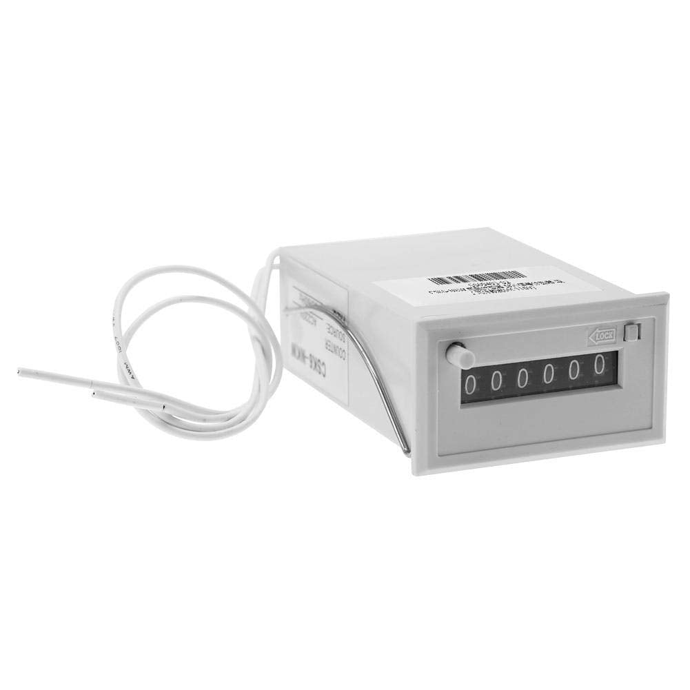 YWBL-WH Counter,Electromagnetic Counter 6 Digital Electronic Pulse Counter Totalizer CSK6-NKW (AC 220V) AC 220V