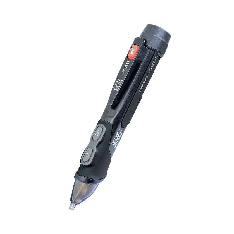 CEM Advanced AC Non Contact Voltage Tester Pen, Dual Range 12-1000VAC/100-1000VAC, Non Contact Voltage Detector with LED Flashlight, 2m Drop Test Rated, IP67 Waterproof and NCVT