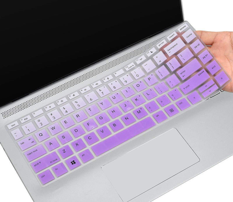 Keyboard Cover for 14" HP ProBook 445 G6 14", HP ProBook 440 G5 G6 G7 14", HP ProBook x360 440 G1 14", HP ProBook 640 G4 G5 14" Notebook, Ombre Purple&Pink