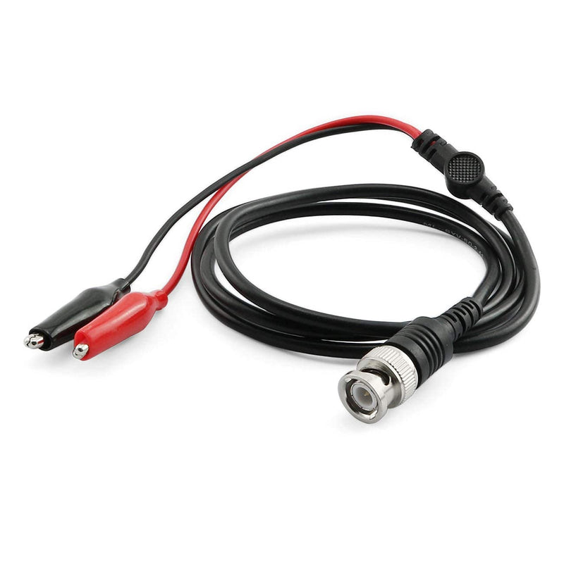 Longdex 1-Pack Oscilloscope Accessories BNC Male Plug Q9 Connector to Dual Alligator Clips Oscilloscope Probe Test Leads