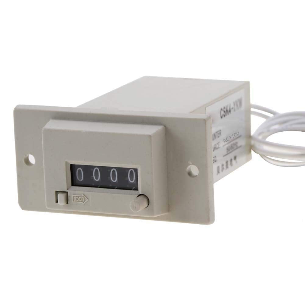 CSK4-YKW 4 Digit Electromagnetic Counter pulse count AC110V / AC220V / DC24V(AC 110V) AC 110V