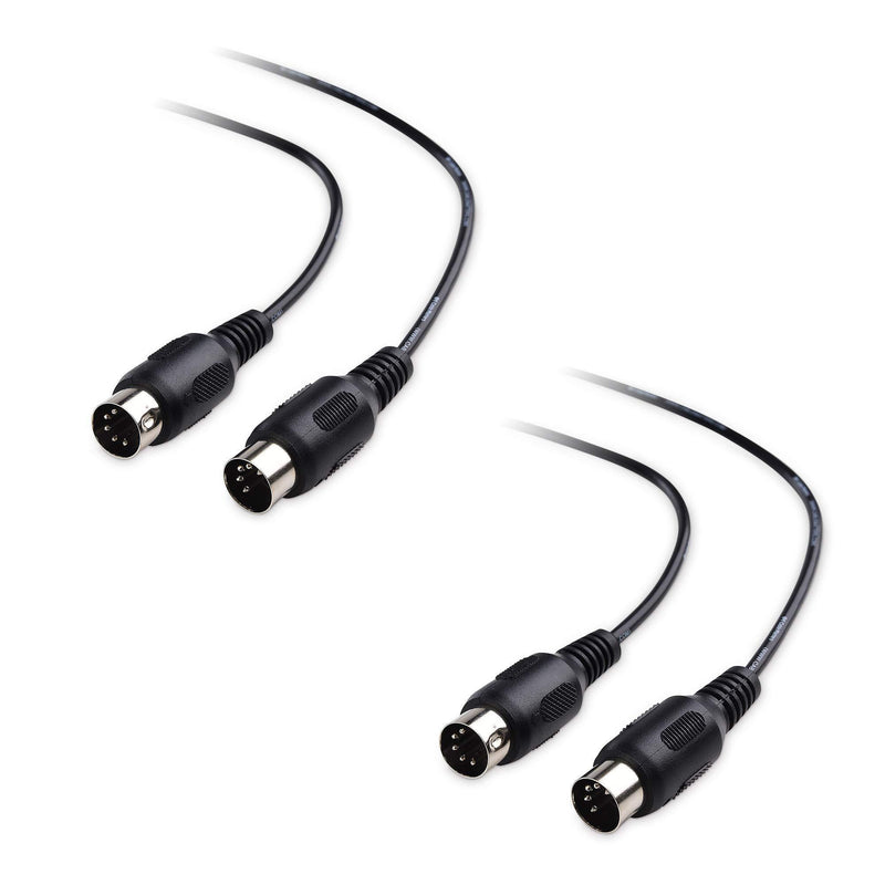 Cable Matters 2-Pack 5 Pin DIN MIDI Cable, 5 Pin MIDI Cable - 6 Feet 6 ft