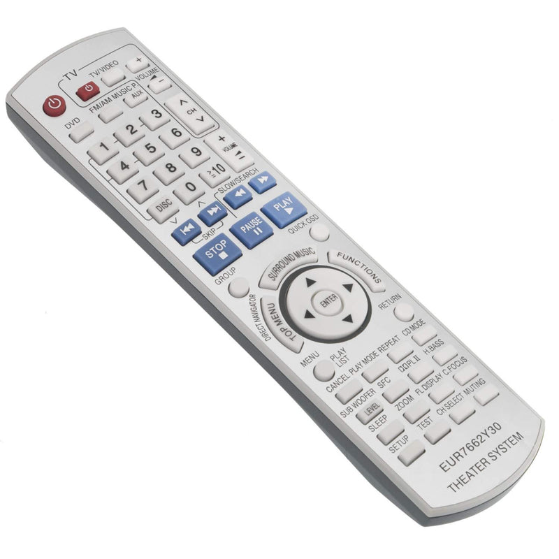New EUR7662Y30 Replacement Remote Control fit for Panasonic DVD Receiver Home Theater Stereo System SA-HT740 SA-HT743 SA-HT940 SA-HT744 SA-HT740P SC-HT740 SC-HT940 SC-HT743 SC-HT744 SAHT743 SAHT940