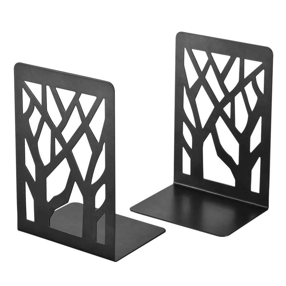 Book Ends, Bookends, Book Ends for Shelves, Bookends for Shelves, Bookend, Book Ends for Heavy Books, Book Shelf Holder Home Decorative, Metal Bookends Black 1 Pair, Bookend Supports, Book Stoppers