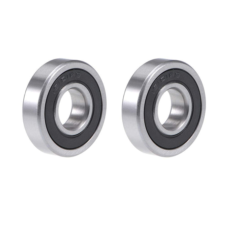 uxcell 16101-2RS Deep Groove Ball Bearing 12x30x8mm Double Sealed Chrome Steel Z2 Lever Bearings 2pcs 12mmx30mmx8mm