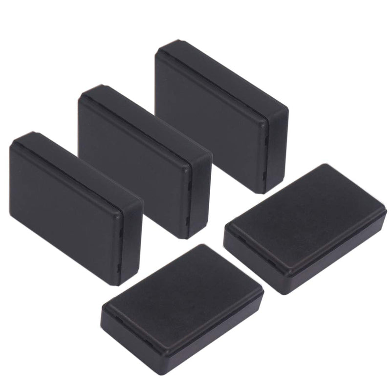 Zulkit 5Pcs Project Boxes ABS Plastic Electrical Project Case Power Junction Box Black 2.28 x 1.38 x 0.59 inch (58 x 35 x 15 mm) 2.28'' x 1.38'' x 0.59''