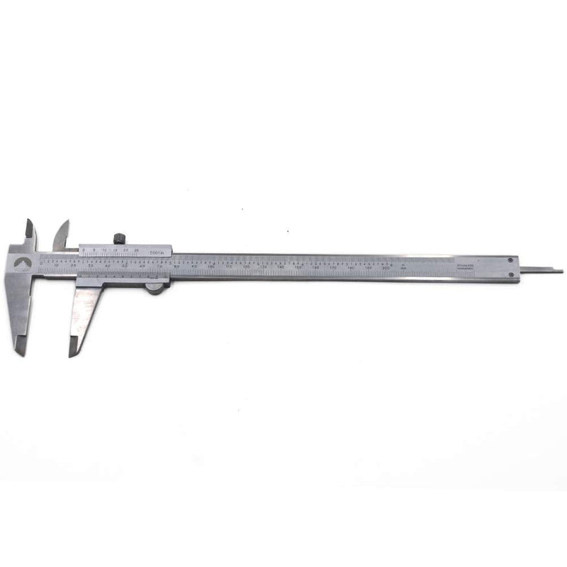 Oudtinx Professional Caliper Vernier Caliper Stainless Steel Hardened Chromeplated Inch/Metric 0-8"/200mmx0.001"/0.02mm 0-8"