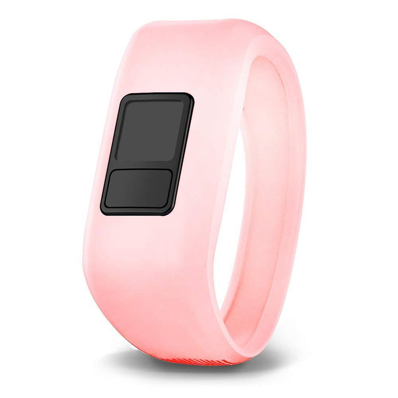 iBREK for Garmin Vivofit jr/jr 2/3 Bands, Silicon Stretchy Replacement Watch Bands for Kids Boys Girls Small Large(No Tracker)-Small,Phosphorescent Pink Phosphorescent Pink