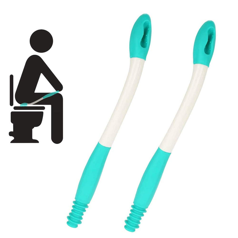 Self-Assist Toilet Mobility Aid Self Wipe Assist Tissue Holder Tool Long Reach Toilet Tissue Grip Motion Assistance Supplies 2 Pack