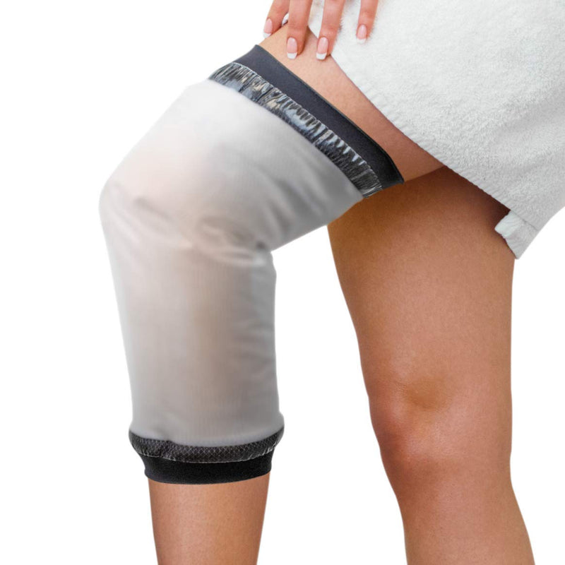 Knee Cast Shower Cover Adult Knee Cast Protector for Shower, Waterproof Cast Shower Bag for Leg Cast, Knee Replacement Surgery and Wound