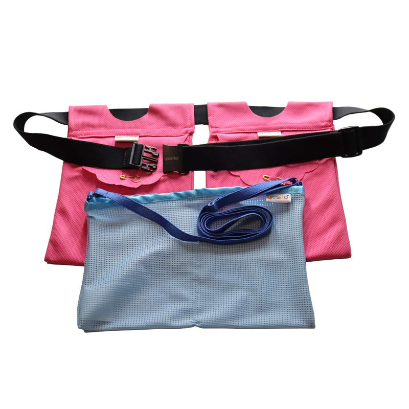 Yesito mastectomy drainage pouch and Shower for Support Adjustable Comfort (Pink) (Rose Red)