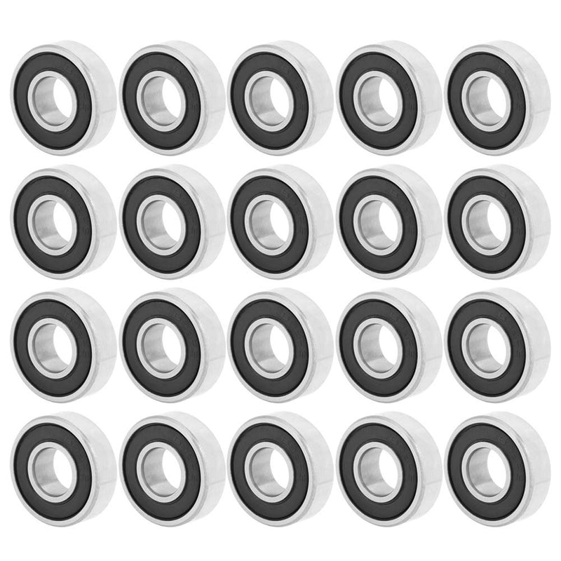 698RS Ball Bearings, 20pcs 8mmx19mmx6mm Rubber Sealed Miniature Deep-Groove Ball Bearings Bearing Steel high-Speed Single Row Ball Bearing