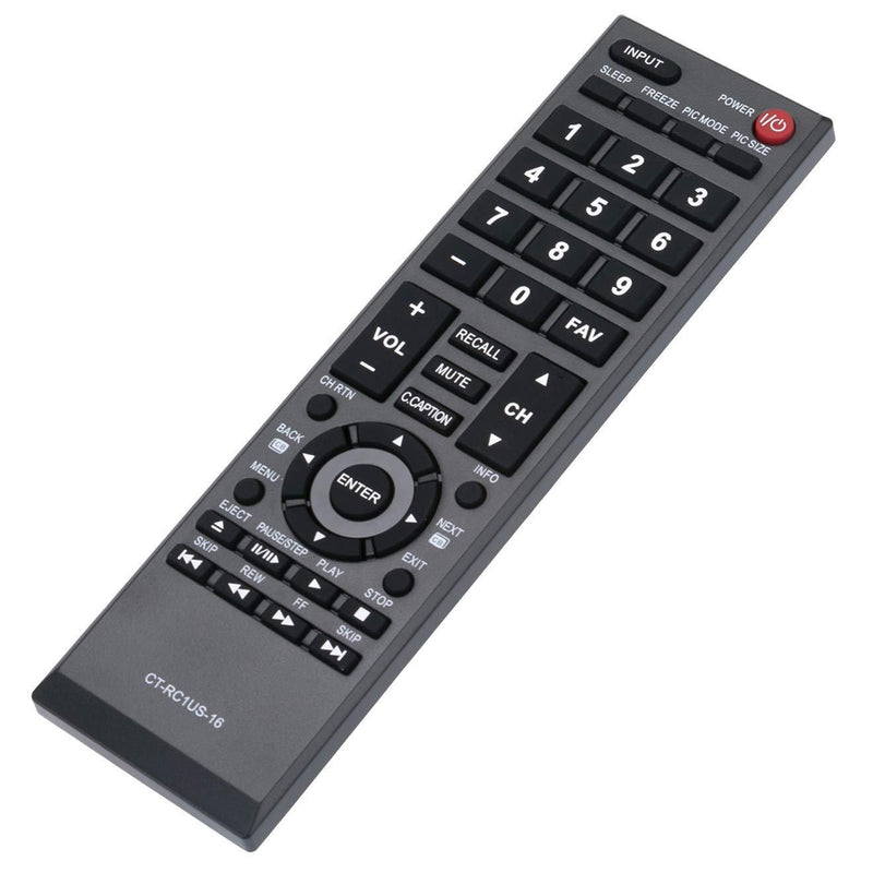 New CT-RC1US-16 Replace Remote Control fit for Toshiba LED TV HDTV 43L420U 49L310U 49L420U 50L420U 28L110U 32L110U 32L220U 40L310U 43L310U 55L310U 65L350L 65L350U