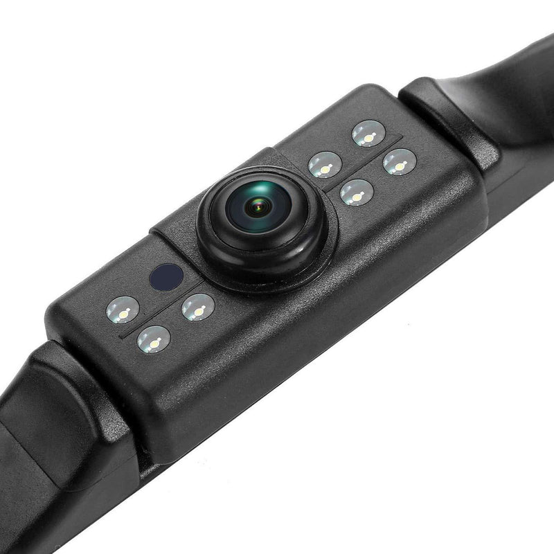 DALLUX License Plate Backup Camera,Car RV Van Truck Rear View Front View Reverse Camera IP68 Waterproof HD Color 170 Degree Wide Viewing Angle 7 LED Night Vision with Guide Line ON/Off