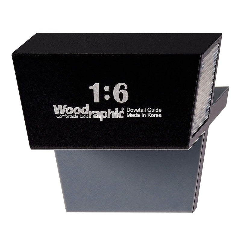 Woodraphic All New Dovetail Jig Marker Hand Magnetic Saw Guide Marking Hand Cut Wood Joints Gauge - Aluminium/Uhmwpe/Neodymium Magnet/Slicone Skin (1:6 for Soft Wood) 1:6 for Soft Wood