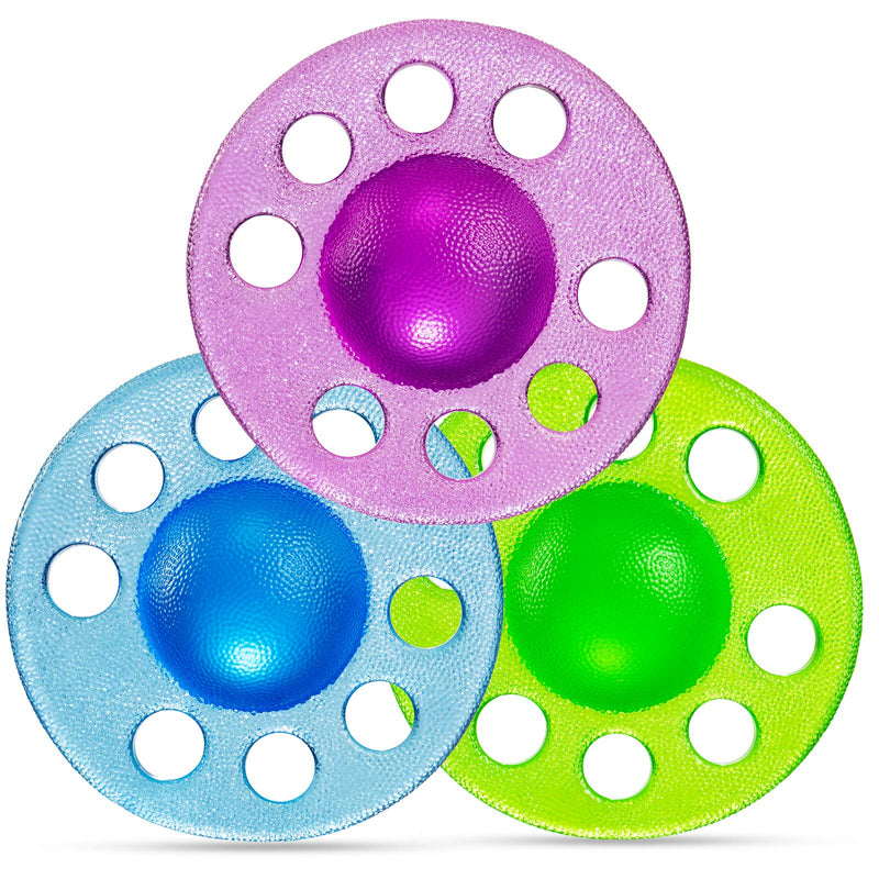 Serenily Finger Stretcher, Hand Exerciser - Hand Grip Strengthener. 3 Level Hand Exercise Ball and Grip Exerciser. Hand Strengthener & Finger Exerciser for Senior & Arthritis. Wrist Strengtheners 3Pk