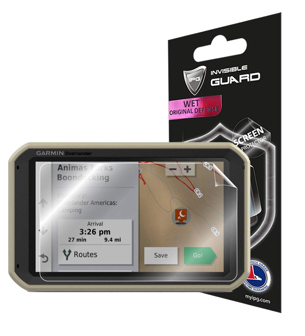 IPG for Garmin Overlander 7" Navigator Screen Protector Invisible Ultra HD Clear Film Anti Scratch Skin Guard - Smooth/Self-Healing/Bubble -Free