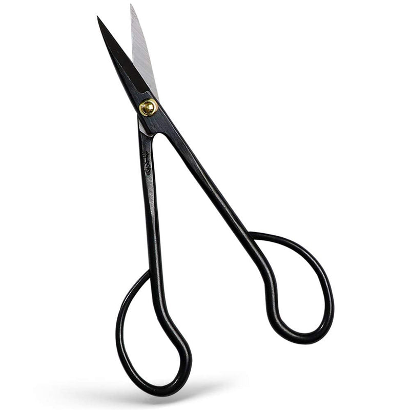Wazakura Satsuki Bonsai Scissors MADE IN JAPAN 7inch(180mm), Japanese Bonsai Garden Tools, Hasami Pruning Shears - Long Handle Black