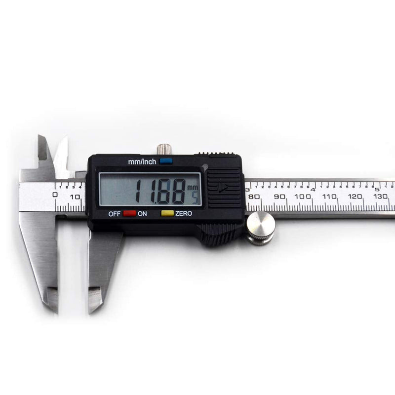 Oudtinx Electronic Digital Caliper Stainless Steel Body with Large LCD Screen | 0-6 Inches | Inch/Fractions/Millimeter Conversion 150mm