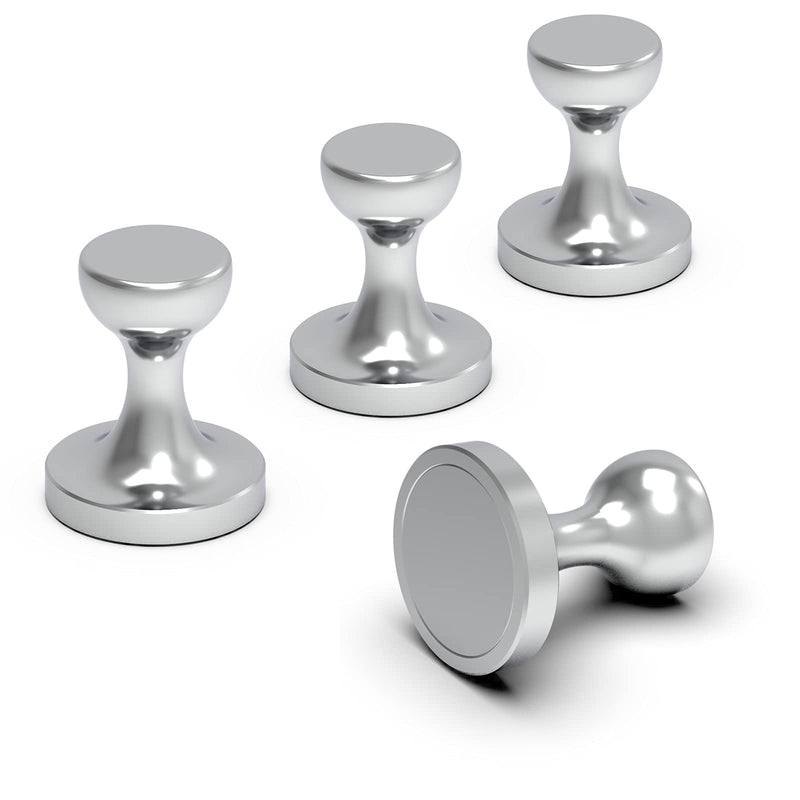 MHDMAG Coat Magnetic Hooks Heavy Duty Magnet Hanger, Magnet Hooks with Rare Earth Neodymium for Home, Office, Workplace or Traveling(D36 Sliver-4) medium package 4pcs Silver