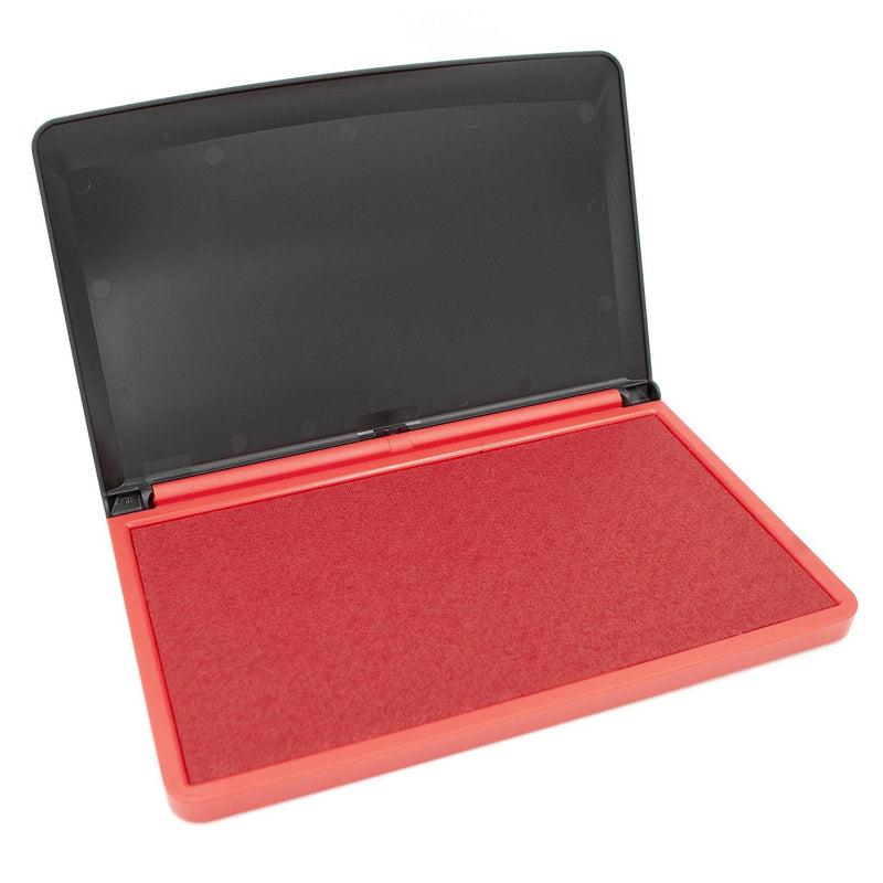 MaxMark Large Premium RED Ink Stamp Pad - 3.5" x 6.25" - Quality Felt Pad