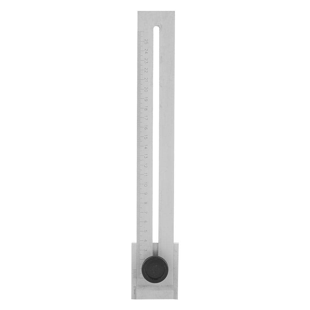 Carbon Steel Parallel Ruler Marker Gauge Precise Marking Gauge Sliding Line Ruler Durable Straight Ruler for Marking out Jobs Woodworking Industrial Carpenter(0-200)