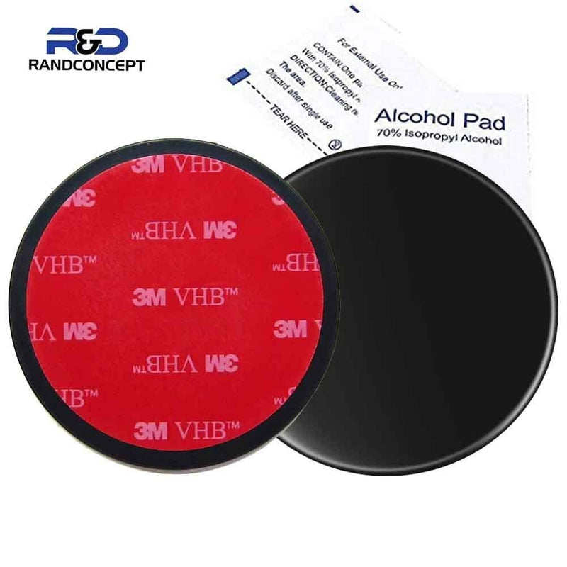 Randconcept - 95mm 3M VHB Adhesive Dashboard Pad Mounting Disk for Suction Cup Phone Mount & Garmin GPS Suction Mount | 3.74" Wide Diameter 2 Pcs