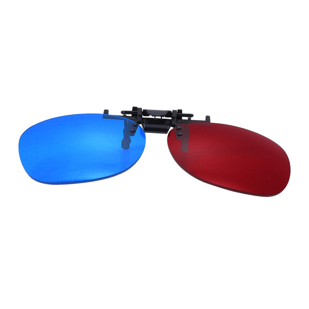 Artibetter Red Blue 3D Clip on Glasses for 3D TV Cinema Films DVD Viewing Home Movies (Without Glass Frame)