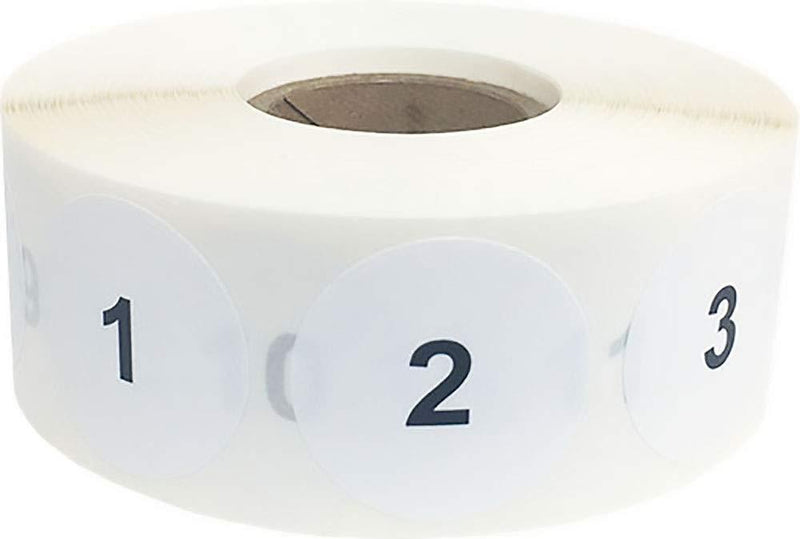 Consecutive Number Labels 1-1000 1 Inch Number Stickers for Inventory 1,000 Stickers On A Roll