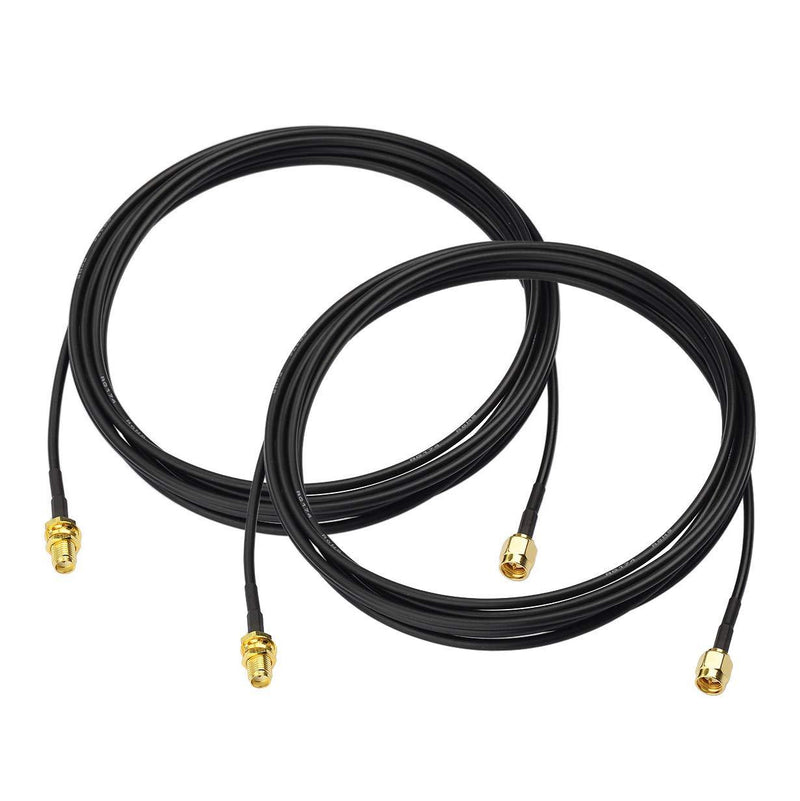 Bingfu SMA Male to SMA Female Bulkhead Mount RG174 Antenna Extension Cable 3m 10 feet (2-Pack) Compatible with 4G LTE Router Gateway Modem Mobile Cellular Receiver 3m / 10 feet