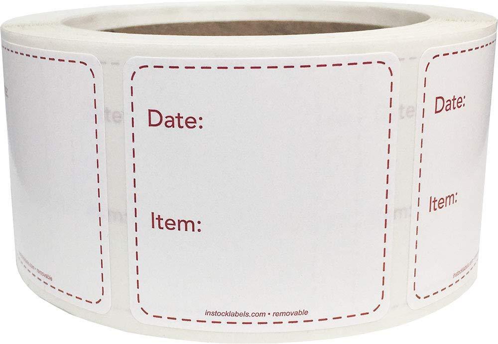 Removable Food Labels for Home Use and Canning 2 x 2 Inch 500 Total Adhesive Stickers On A Roll