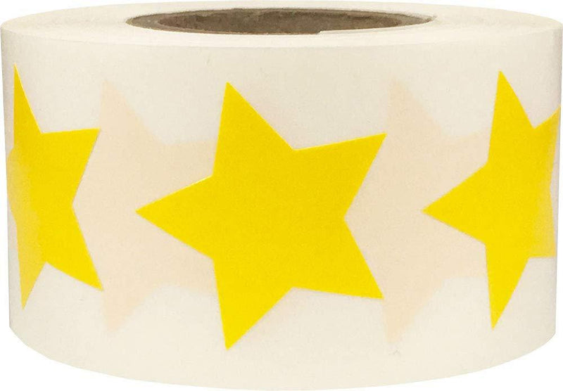 Yellow Star Shape Stickers 1 Inch 500 Adhesive Labels