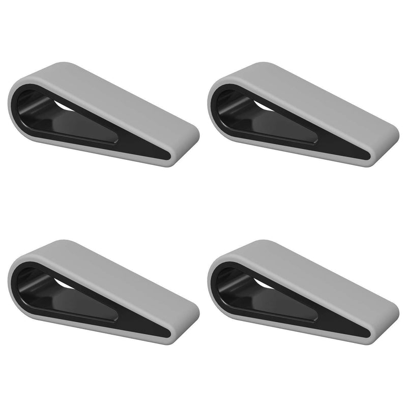 MoKo Universal Laptop/Notebook Stands, [4 Pack] Anti-Slip Durable Silicone Elevation Stand Lightweight Stable Kickstand, Ultra Compact & Portable Risers for Laptop, Tablet, Keyboard - Gray Black