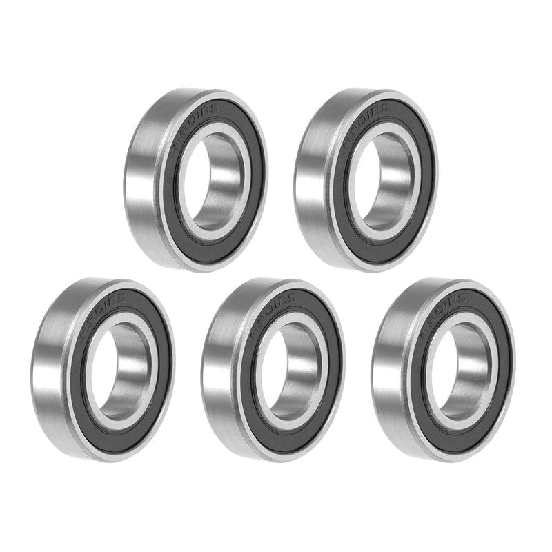 uxcell 6901-2RS Deep Groove Ball Bearing 12x24x6mm Double Sealed ABEC-3 Bearings 5-Pack 12mmx24mmx6mm