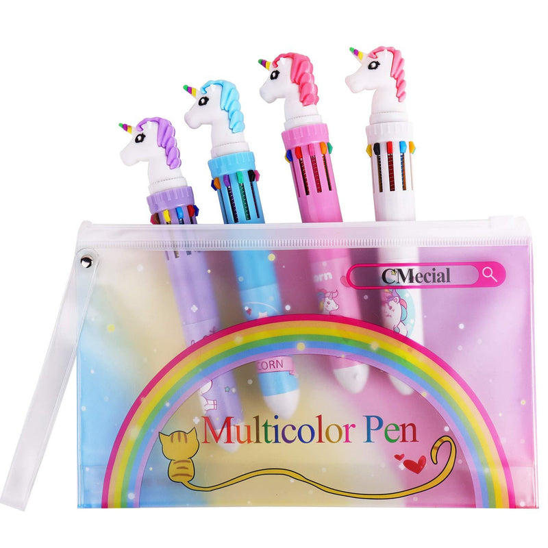 Unicorn Pen Set With Case, Rainbow Unicorn Pens for Girls, Cute Pens for Girls, Fun Pens Cute Pens For Kids, Multicolor Pen Kids, Unicorn Multicolor Pen for Kids, Multicolor Pen Unicorn CMecial