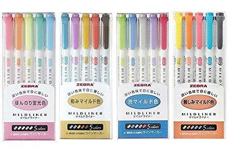 Zebra Mildliner Highlighter Pen Set, 20 Pastel Color Set (Japan Import) Limited edition